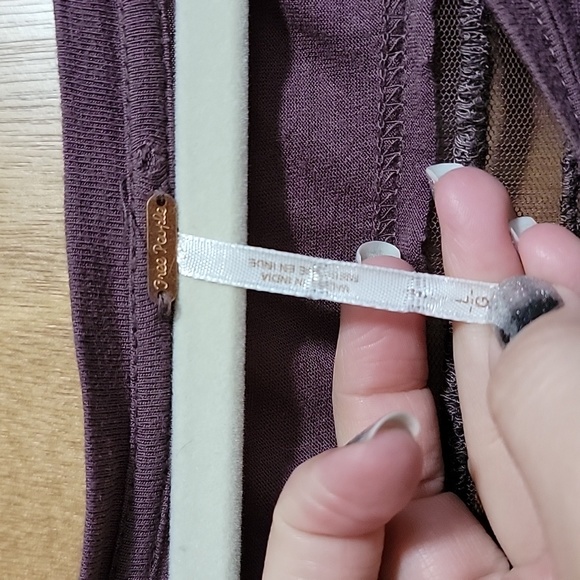 Free People Purple Shirt Size large - Picture 3 of 6